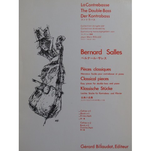 SALLES Bernard Pièces Classiques pour Contrebasse Piano 1982