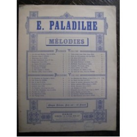 PALADILHE Petite Chanson Chant Piano 1865
