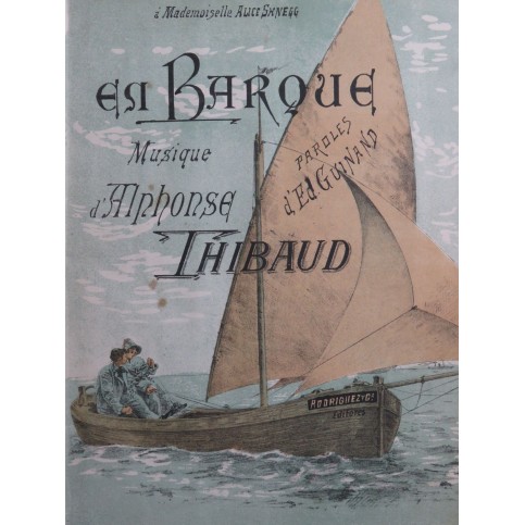 THIBAUD Alphonse En Barque Chant Piano