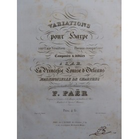 PAËR Ferdinand Variations...