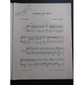 JIMENEZ DE MOLINA Cte Heures de Rêve Dédicace Piano 1907