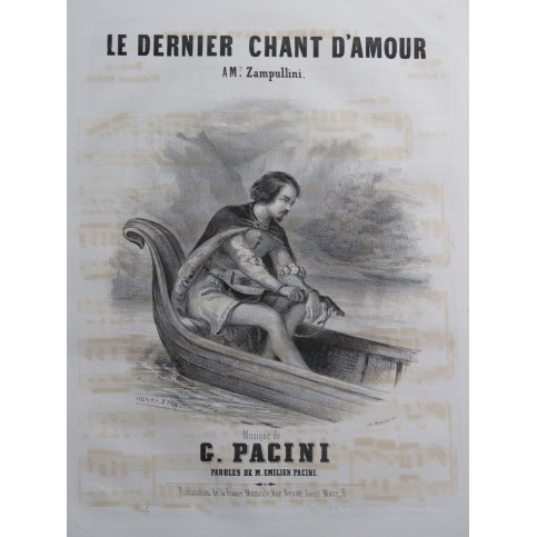 PACINI Giovanni Le Dernier Chant d'Amour Chant