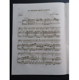 PACINI Giovanni Le Dernier Chant d'Amour Chant Piano ca1840