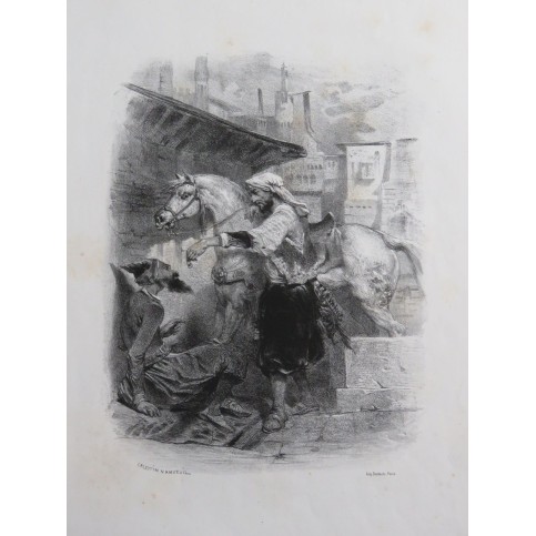 VIMEUX Joseph La Jument de l'Arabe Chant Piano ca1840