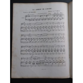 VIMEUX Joseph La Jument de l'Arabe Chant Piano ca1840