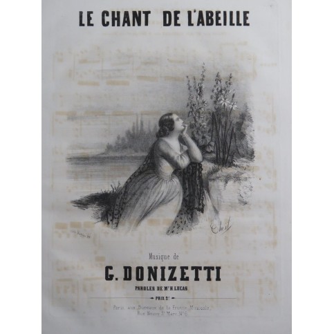 DONIZETTI G. Le Chant de l'Abeille Chant Piano ca1840