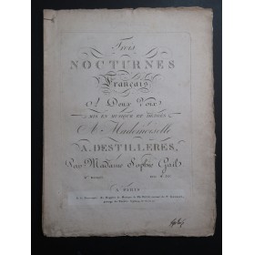 GAIL Sophie Trois Nocturnes Français Signature Chant Piano ca1820