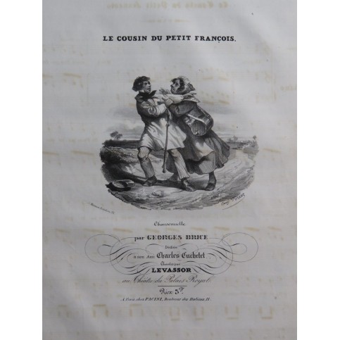 BRICE Georges Le Cousin du Petit François Chant Piano ca1830