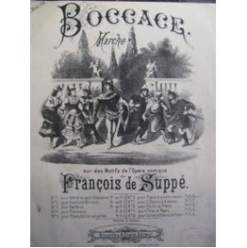 DE SUPPÉ François Boccace Piano 4 mains 1880