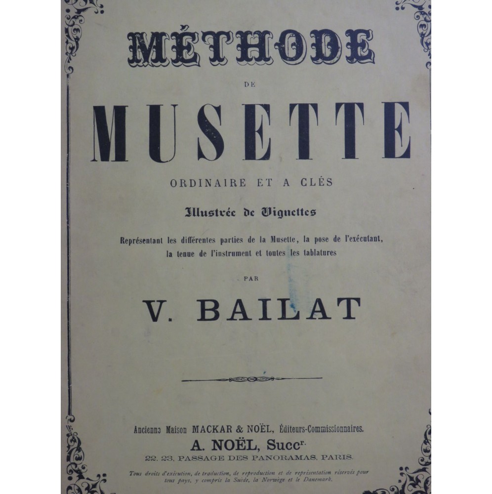 BAILAT V. Méthode de Musette ca1900