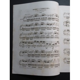 BEETHOVEN Rondo-Caprice en Sol Piano ca1850