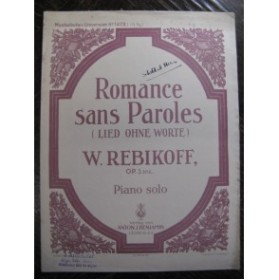REBIKOFF W. Romance sans paroles Piano