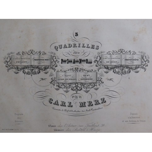 MERZ Carl Protégez moi Piano ca1850