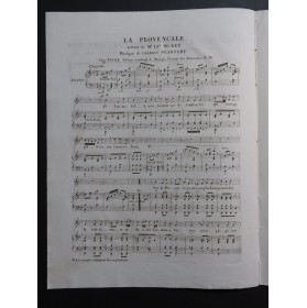 PLANTADE Charles La Provençale Chant Piano ca1820