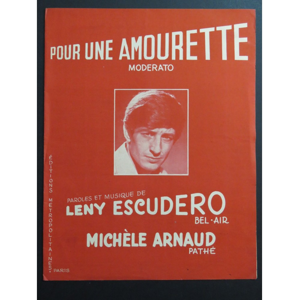 Pour une Amourette Lény Escudero Chant Piano 1962