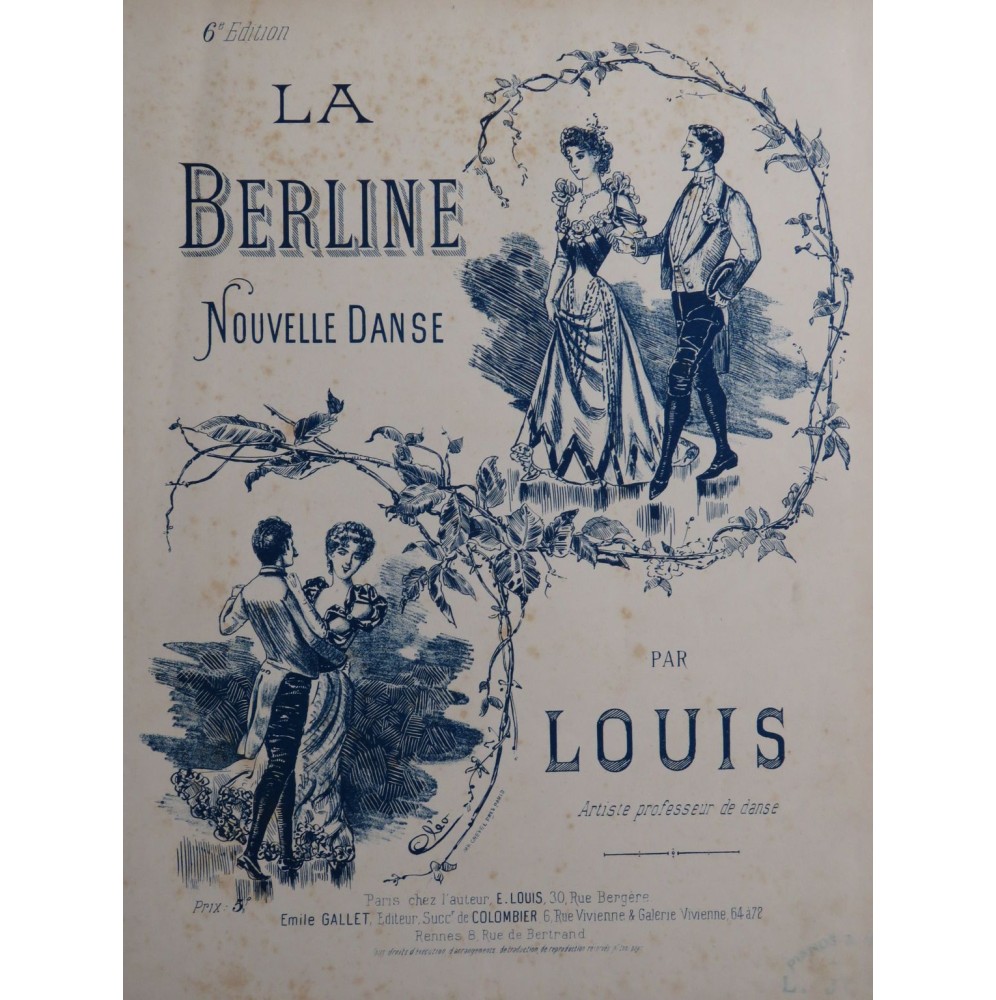 LOUIS E. La Berline Nouvelle Danse Piano