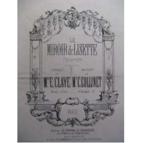 COLLINET C. Le Miroir de Lisette Chant Piano XIXe