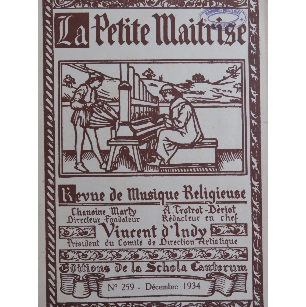 La Petite Maîtrise No 259 Roesgen-Champion Guittard Blin Orgue 1934