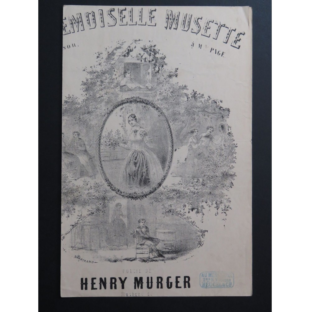 VERNET Alfred Mademoiselle Musette Chant Guitare XIXe