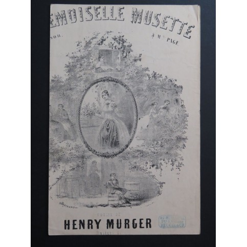 VERNET Alfred Mademoiselle Musette Chant Guitare XIXe