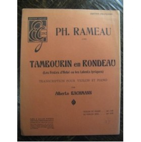 RAMEAU Ph. Tambourin en Rondeau Violon Piano