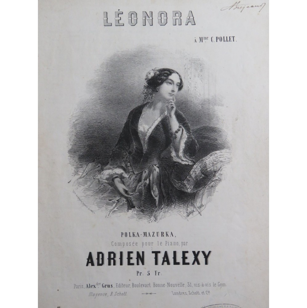 TALEXY Adrien Léonora Piano ca1850
