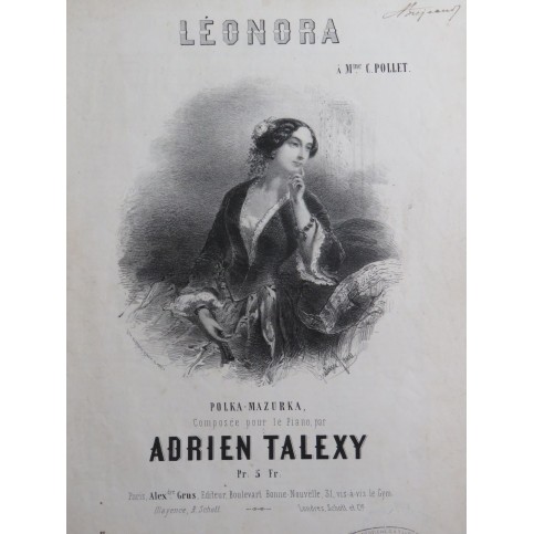 TALEXY Adrien Léonora Piano ca1850
