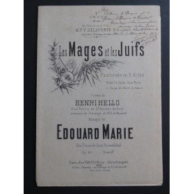 MARIE Edouard Les Mages et les Juifs Dédicace Chant Piano ca1890