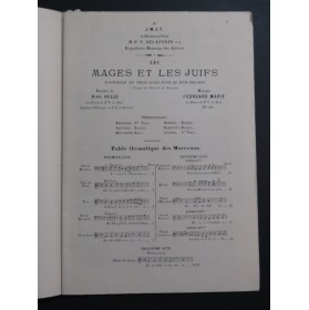 MARIE Edouard Les Mages et les Juifs Dédicace Chant Piano ca1890