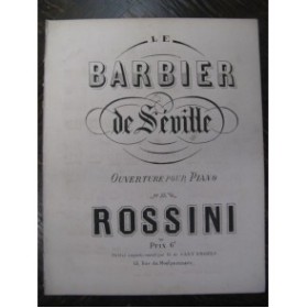 ROSSINI G. Le Barbier de Séville Ouverture Piano