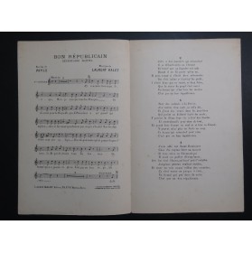 Bon Républicain Laurent Halet Chant