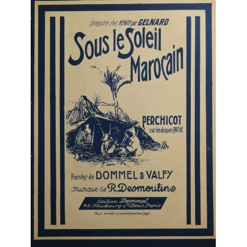 DESMOULINS R. Sous le Soleil Marocain Chant Piano
