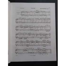 BEETHOVEN Sonate op 6 Piano 4 mains ca1850