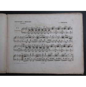 STRAUSS Isaac Souvenirs de Mozart Quadrille Piano ca1850