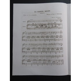 BOIELDIEU Adrien La Sainte Rosée Chant Piano ca1840