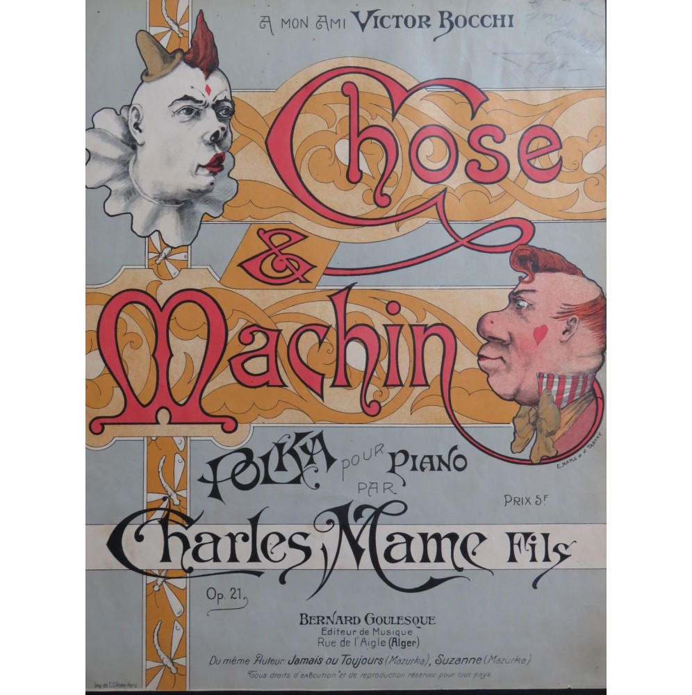 MAME Charles Fils Chose et Machin op 21 Piano