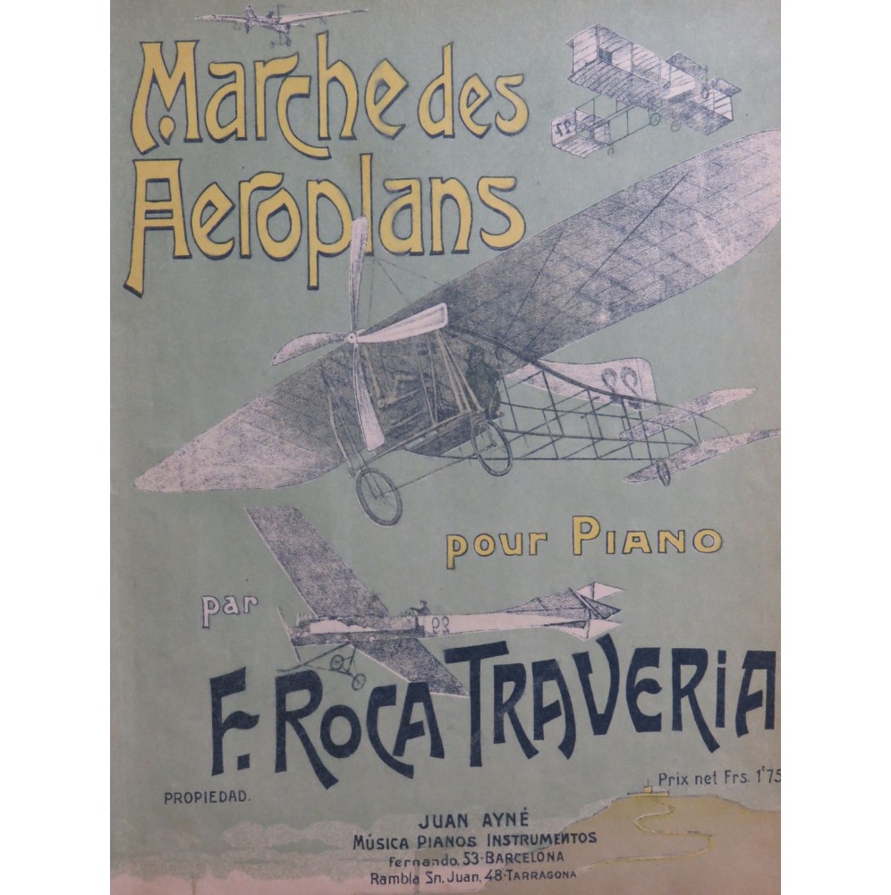 ROCA TRAVERIA F. Marche des Aeroplans Piano