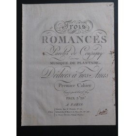 PLANTADE Charles Bonheur d'Aimer Signature Chant Piano ca1797