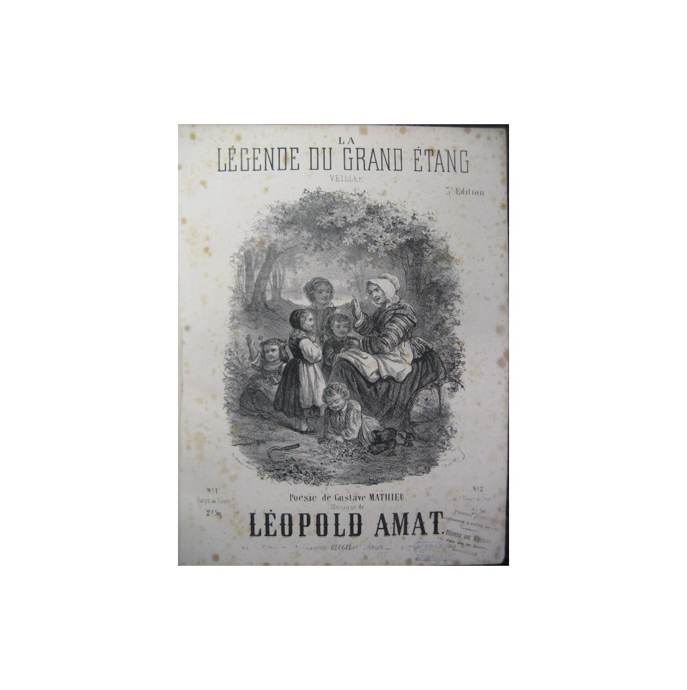 AMAT Léopold La Légende Chant Piano ca1852