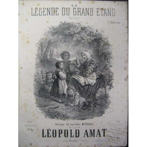 AMAT Léopold La Légende Chant Piano ca1852