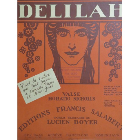 NICHOLLS Horatio Delilah Piano 1917