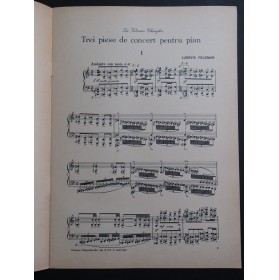 FELDMAN Ludovic Trei piese de concert pentru pian Piano 1956
