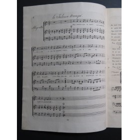 DE MARIN M. Ed. Recueil de Romances Signature Harpe Chant XVIIIe