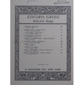 GRIEG Edvard Solvejg's Song...