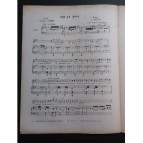 MALLIOT Sur la Grève Chant Piano ca1840