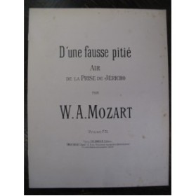 MOZART W. A. D'une Fausse Pitié Chant Piano ca1895