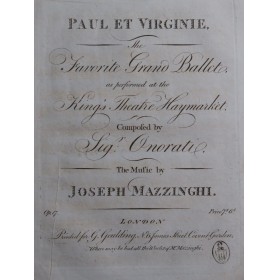 MAZZINGHI Joseph Paul et...