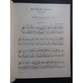 SCHUMANN Robert Klaviersonaten für die Jugend op 118 Piano
