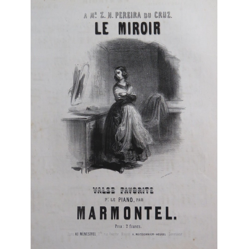 MARMONTEL Antonin Le Miroir Piano ca1840