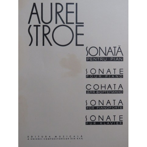 STROE Aurel Sonata Piano 1963